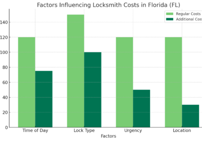 Graph showing factors that influence local locksmith costs in Florida