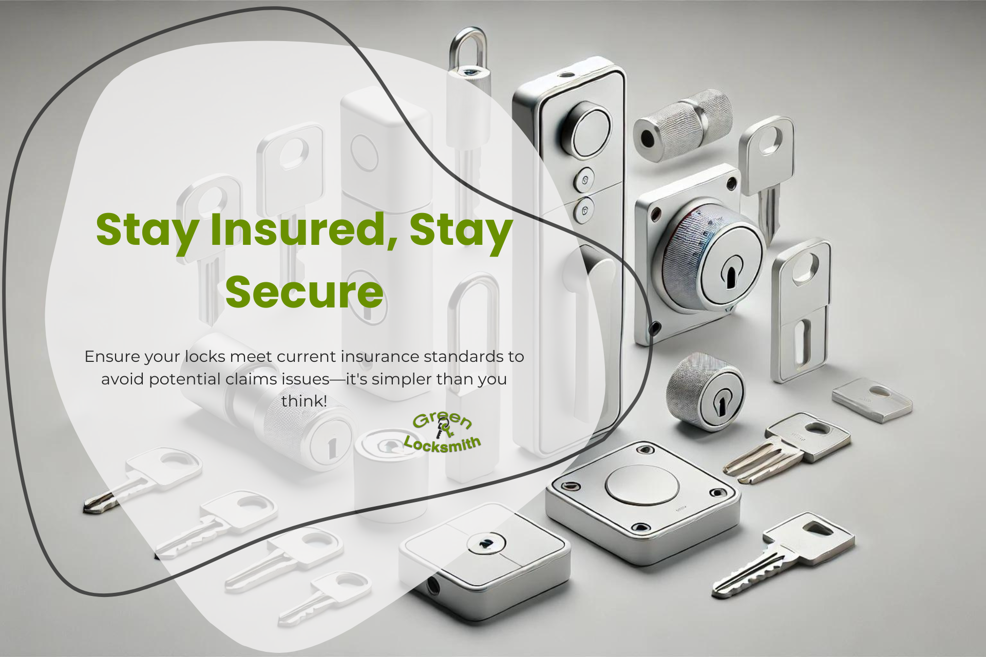 Various modern locks display, meeting insurance standards unlike outdated lock technology.